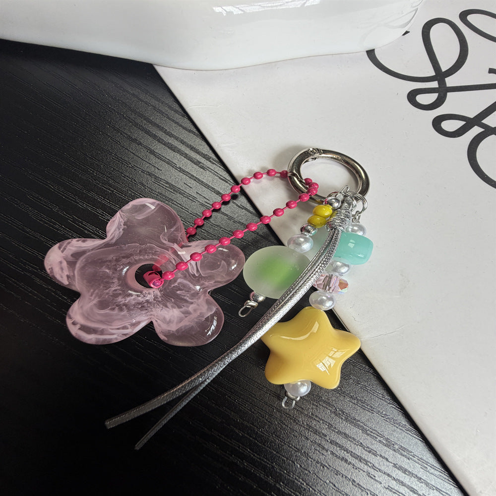 Colorful Floral Charm Keychain Bowlift