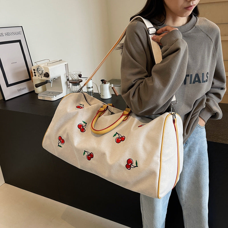 Elegant Embroidered Travel Duffle Bag Bowlift