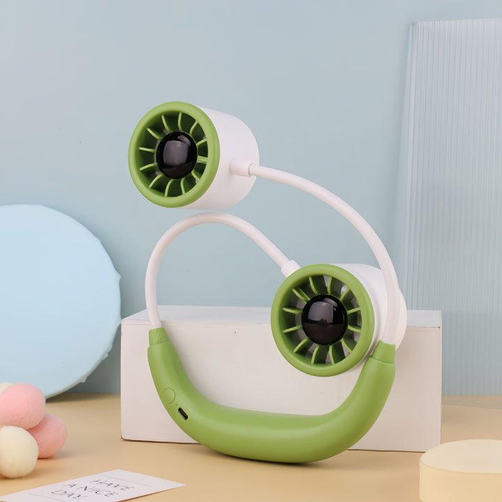 Ladies Portable Neck Fan with Dual Adjustable Airflow Bowlift