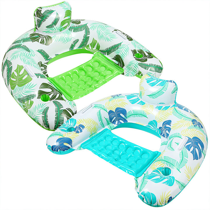 Women's Inflatable Comfort Pool Lounger with View Window Bowlift