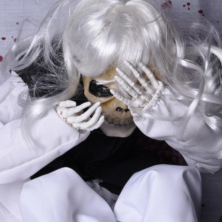Creepy Sitting Skeleton Doll Bowlift