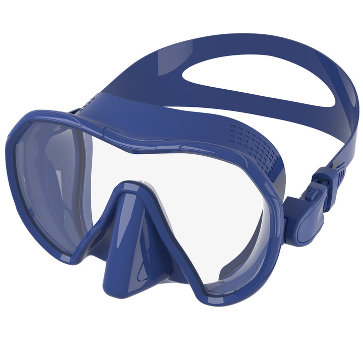Diving mask with wide field of vision and comfortable silicone edge Bowlift