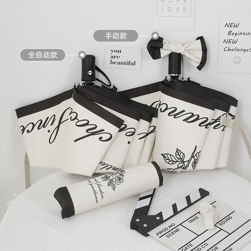 Ladies Foldable Windproof Umbrella with Floral Design Bowlift