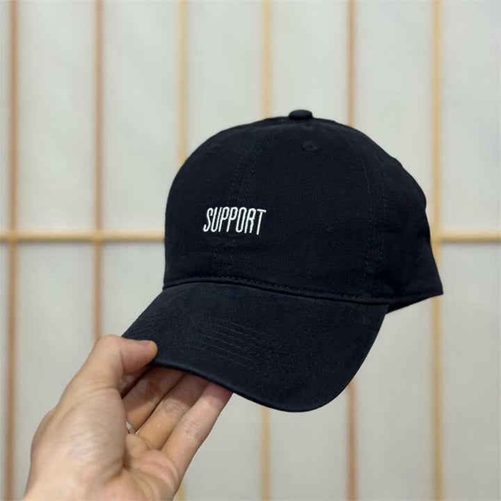 Men's Supportive Embroidered Cotton Baseball Cap Bowlift