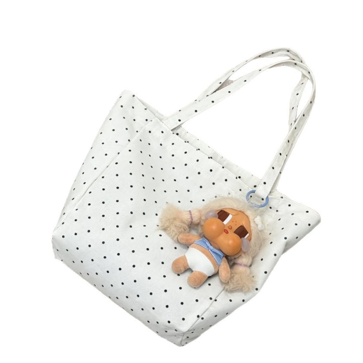 Trendy cotton bag with dots Bowlift