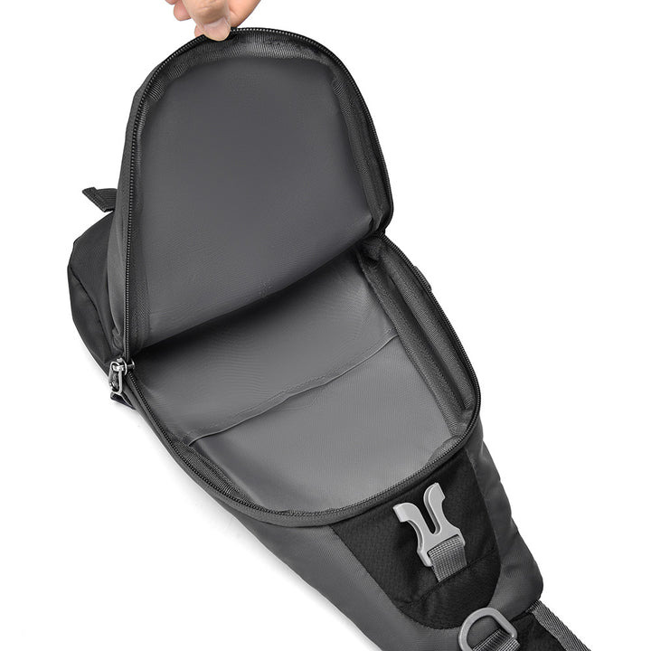 Sling backpack with comfortable back padding and many compartments Bowlift