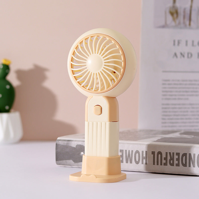 Ladies Portable Hand Fan with Flexible Stand Base Bowlift