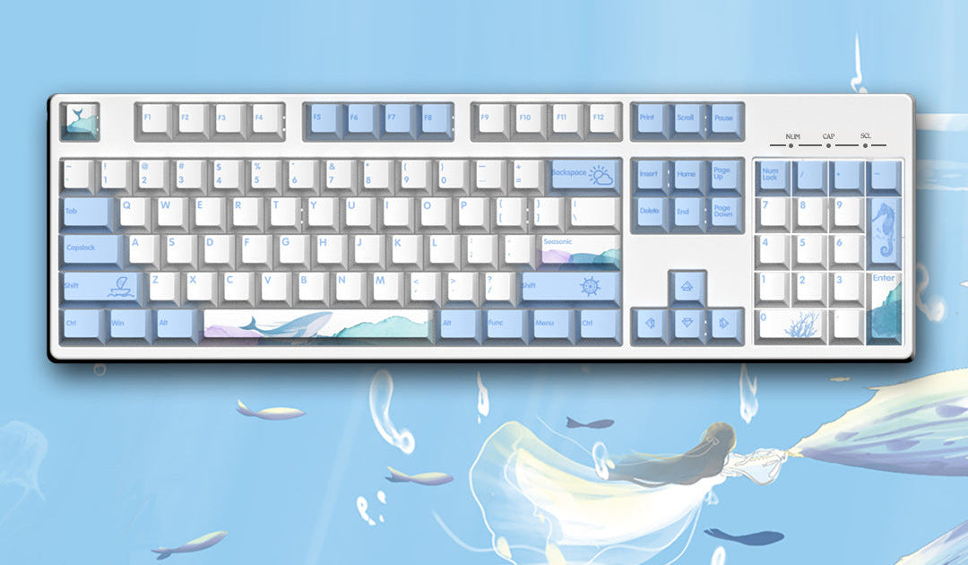 Ocean-Themed Mechanical Keyboard Bowlift