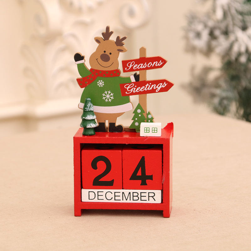 Decorative Wooden Calendar Figurine Bowlift