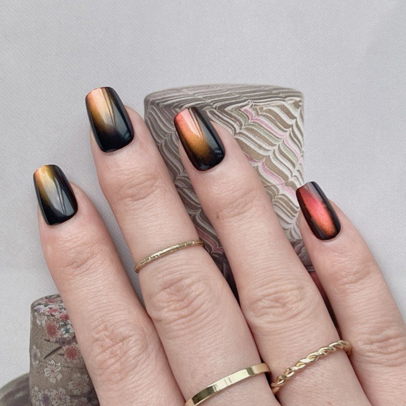 Artistic Ombre Press-On Nail Art Bowlift