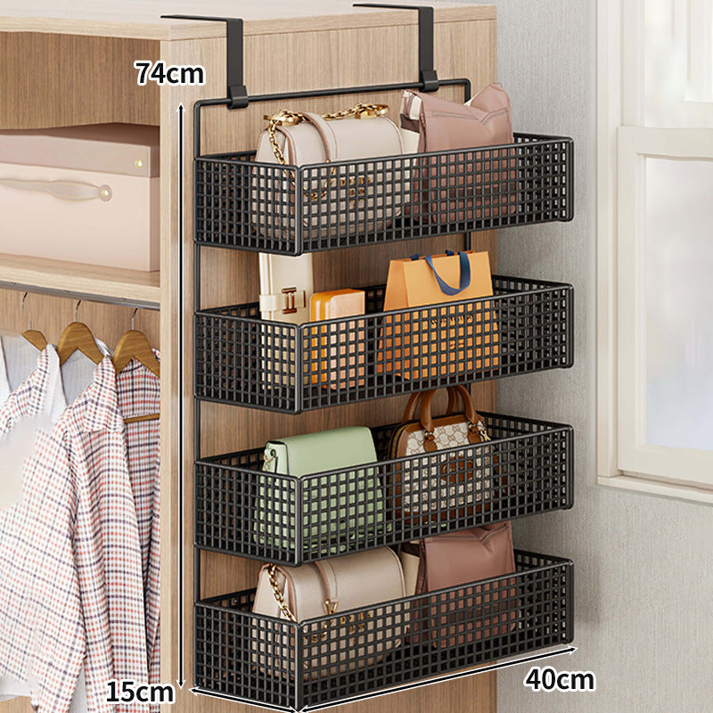 Overdoor Mesh Storage Organizer with Hooks