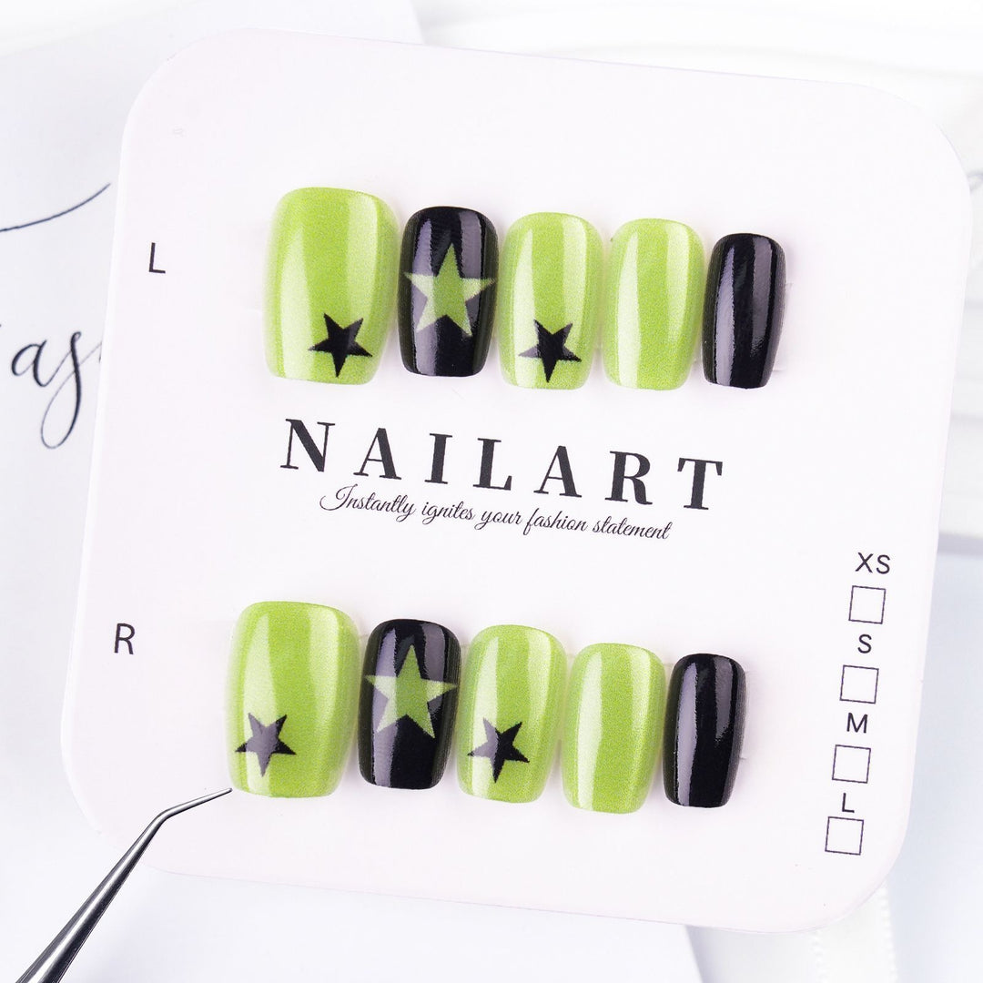 Butterfly-Inspired Stiletto Press-On Nails