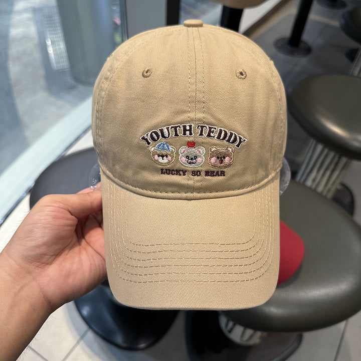 Unisex Embroidered Character Cap Bowlift