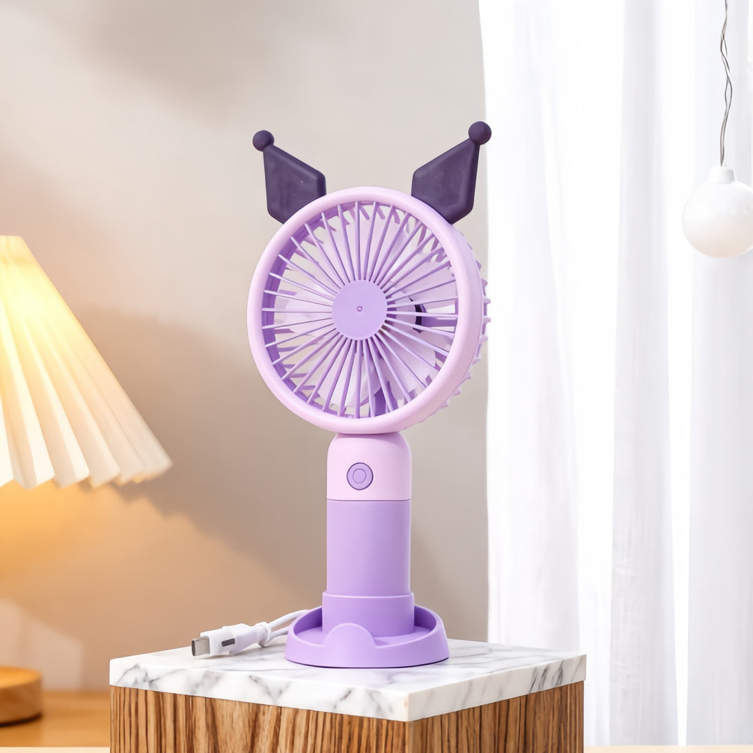 Women's Creative Hand Fan with Cute Animal Design Bowlift