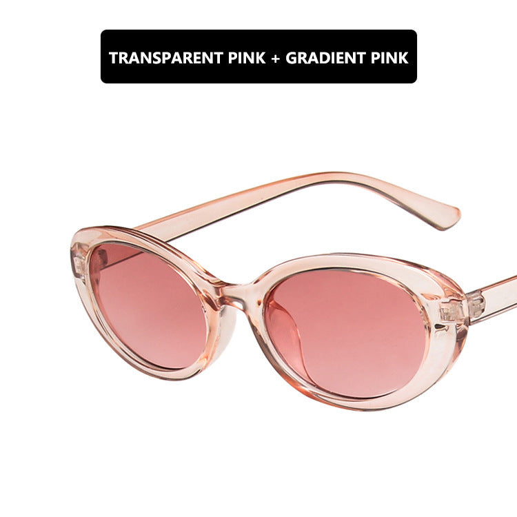 Ladies Cat-Eye Sunglasses with Transparent Frame and Gradient Lenses Bowlift