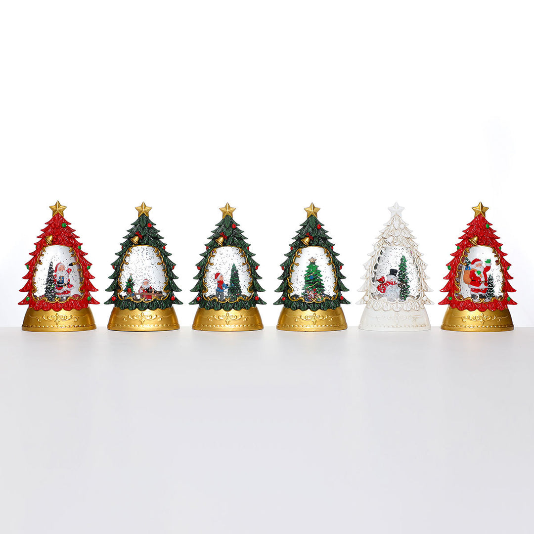 LED Illuminated Holiday Snow Globe Decoration Bowlift