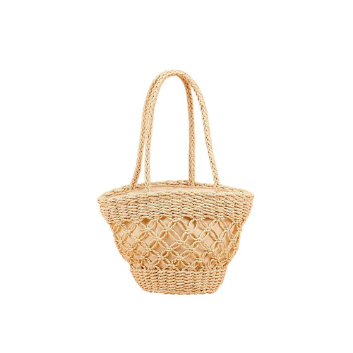 Handwoven basket bag with rustic design Bowlift