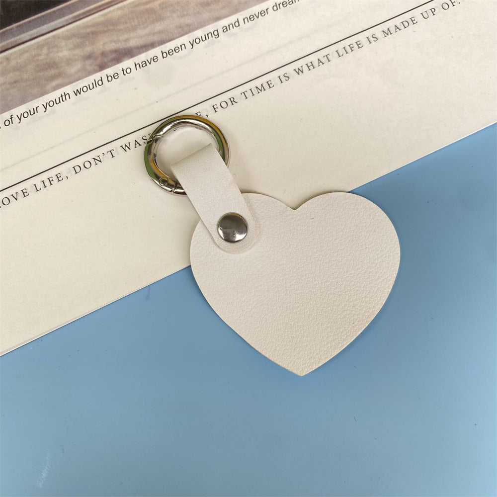 Premium Heart-Shaped Leather Keychain Bowlift