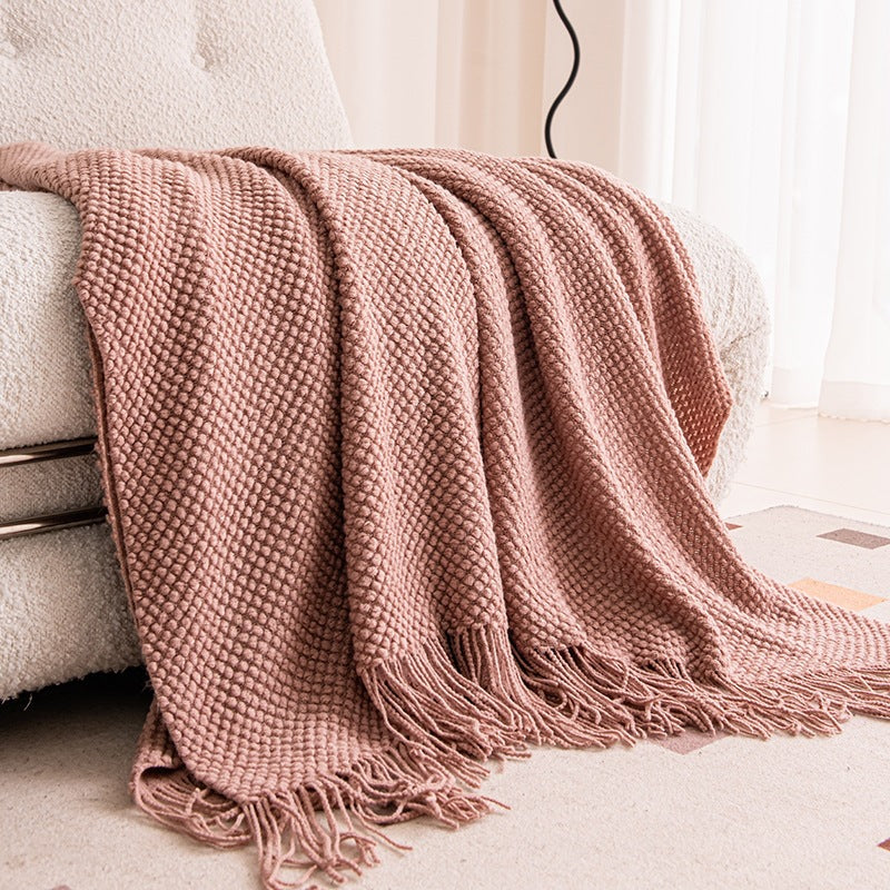 Textured Knit Throw Blanket