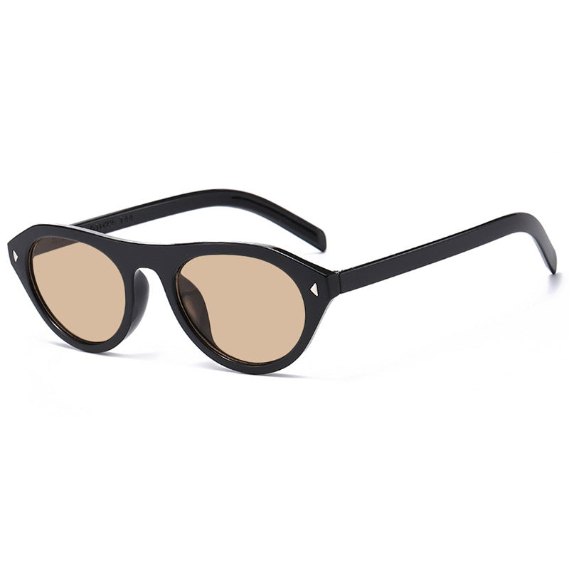Women's fashionable sunglasses with curved frame and protective UV filter Bowlift