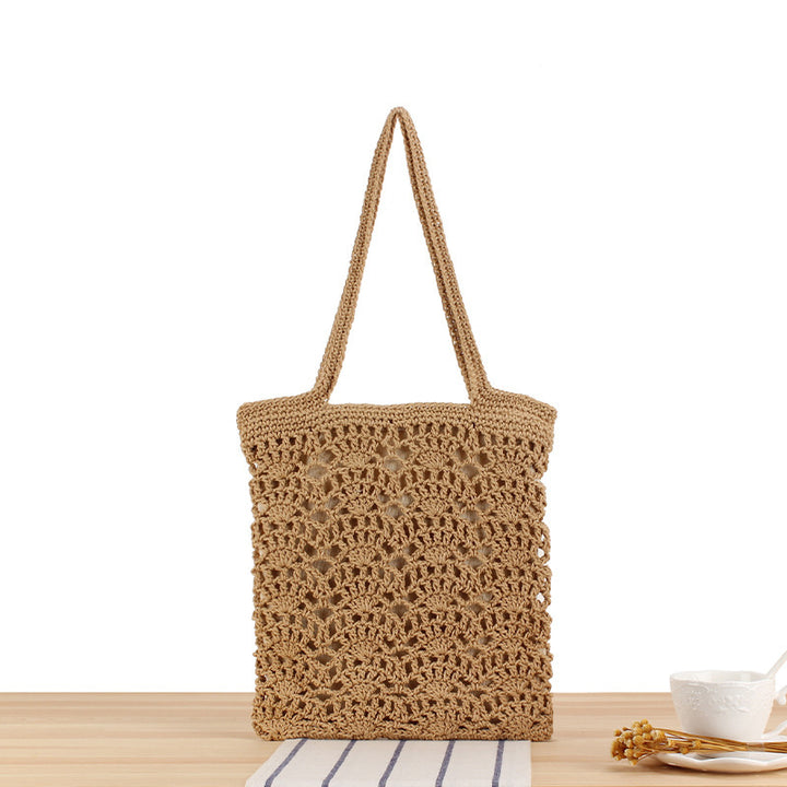 Macramé Beach Bag with Handwoven Design Bowlift