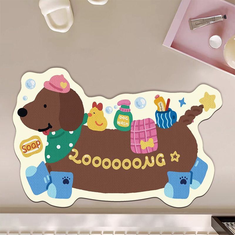 Cute Cartoon Otter-Themed Bath Mat Bowlift