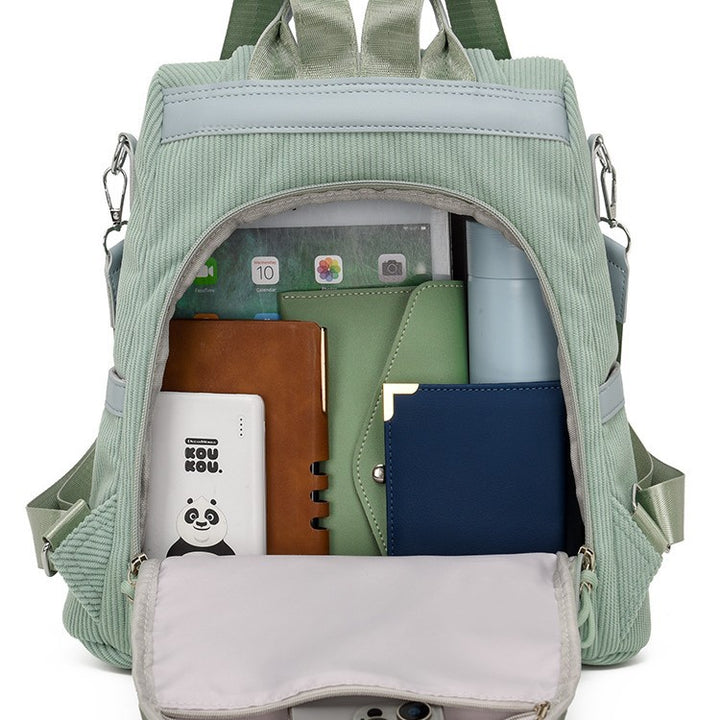 Backpack Made of High-Quality Cord with Spacious Inner Pockets Bowlift