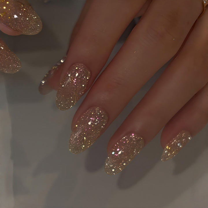 Sparkly Long Press-On Nails Bowlift