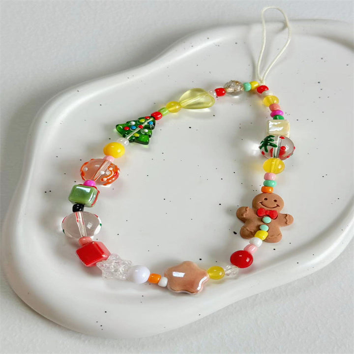 Creative Holiday-Themed Beaded Phone Strap Bowlift