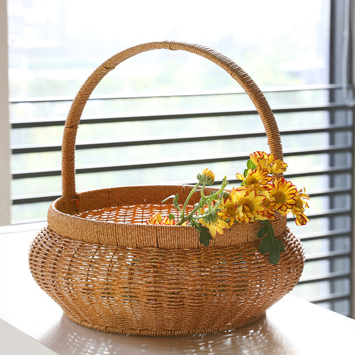 Handwoven Decorative Basket Bowlift