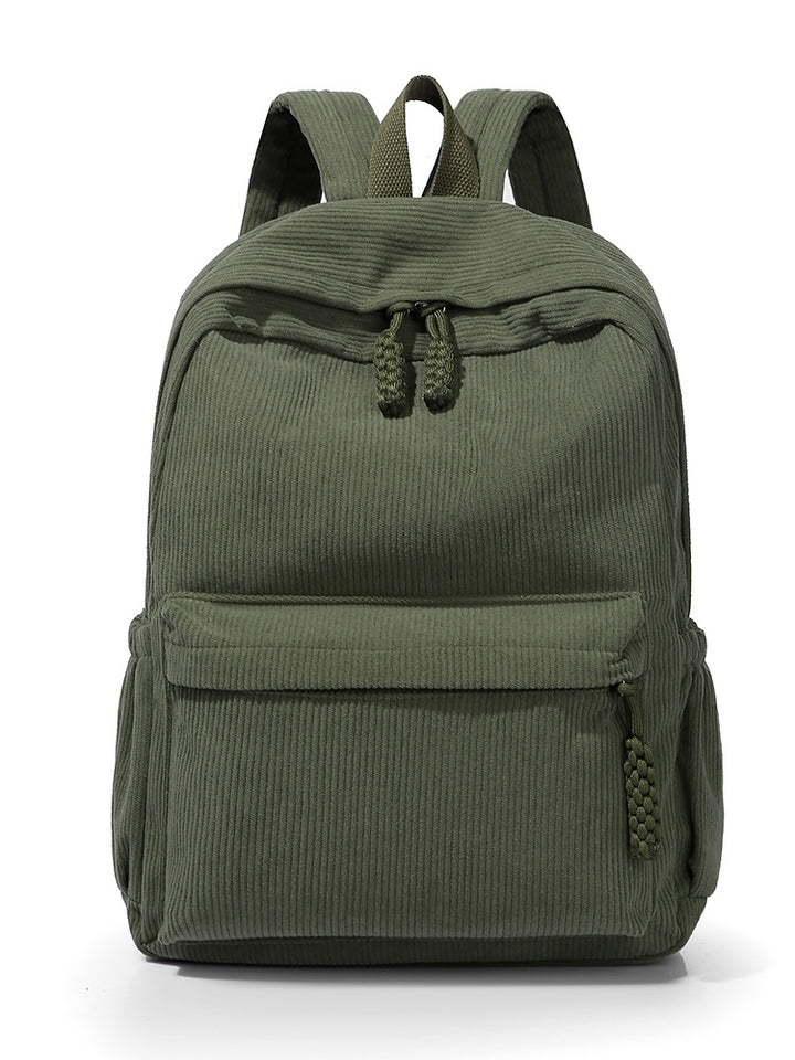 Casual Corduroy Backpack Bowlift