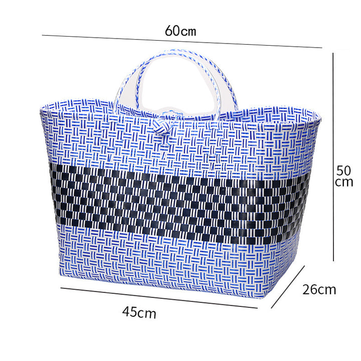 Large Capacity Woven Shopping Tote Bowlift