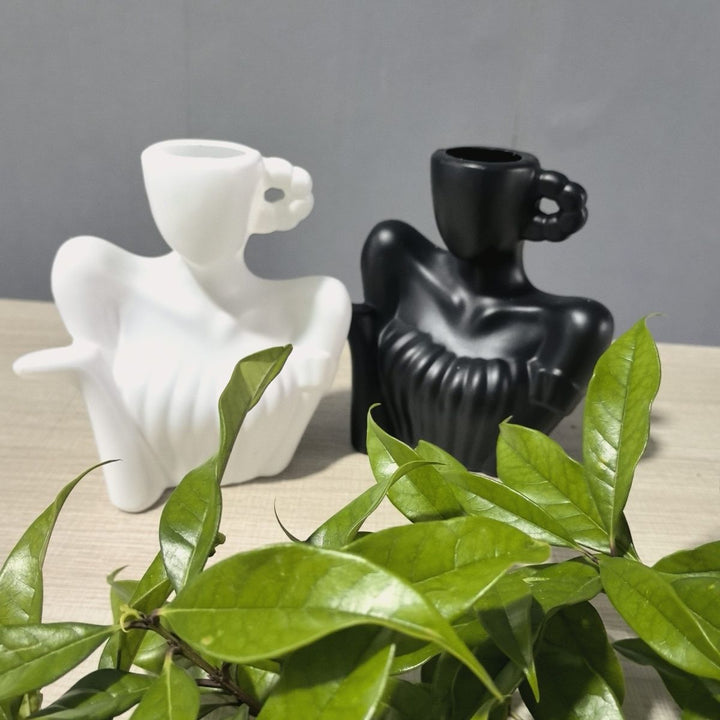 Decorative Lady Figure Watering Can Bowlift