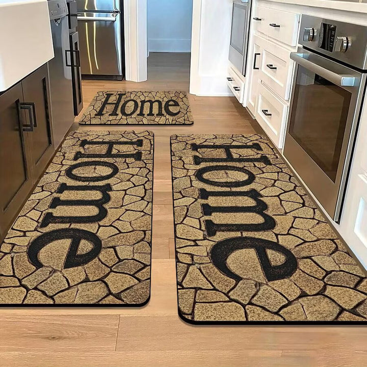 Stone-Inspired Decorative Area Mat Bowlift