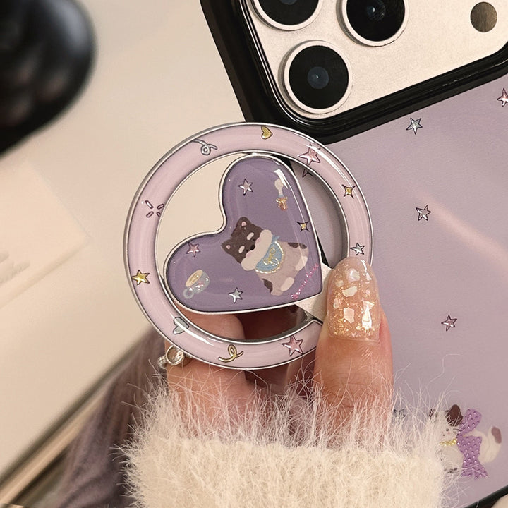 Heart-shaped Smartphone Finger Holder Bowlift