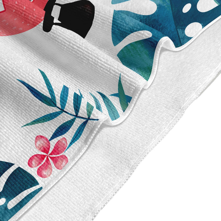 Beach towel with colorful floral pattern Bowlift