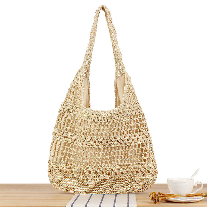 Basket bag with floral appliqué Bowlift