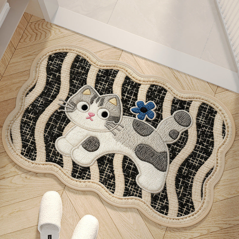 Cute Cat-Themed Decorative Bath Mat Bowlift