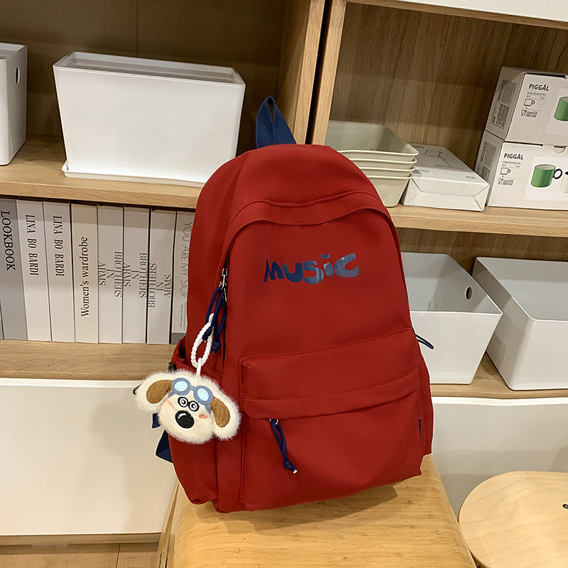 Casual Music-Themed Backpack Bowlift