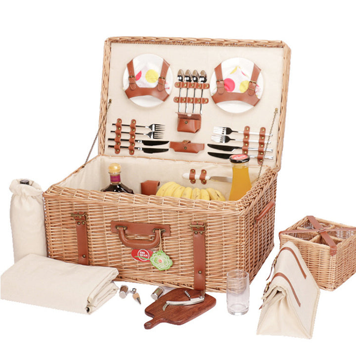 Women's picnic basket with integrated cutlery set and cooling compartment Bowlift