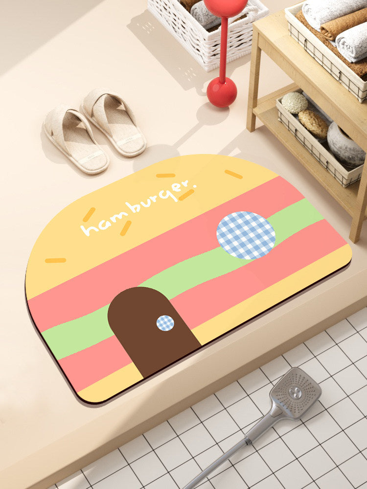 Fun Hamburger-Themed Bath Mat Bowlift