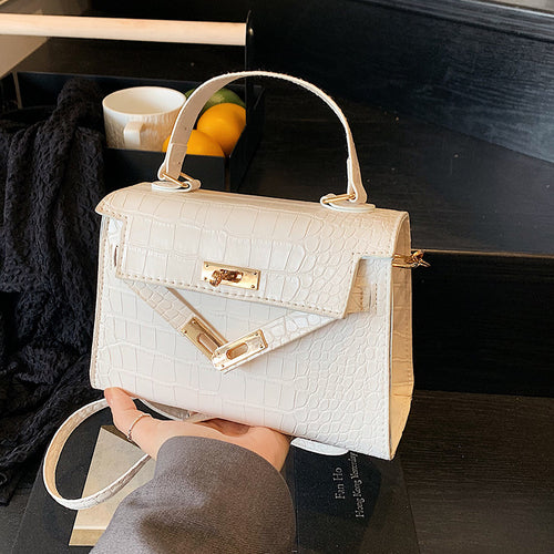 Luxurious Crocodile Embossed Handbag