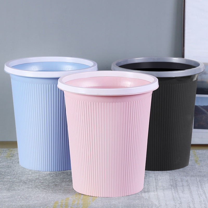 Ladies elegant and practical waste bin with ribbed surface Bowlift