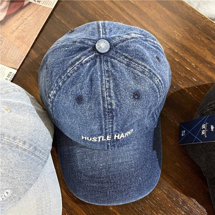Women's Casual Distressed Denim Cap Bowlift