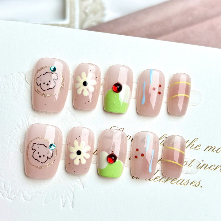 Playful Theme Press-On Nail Kit
