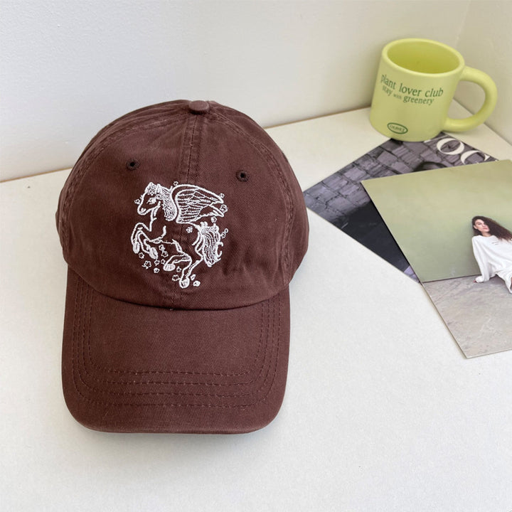Women's Embroidered Pegasus Baseball Cap Bowlift