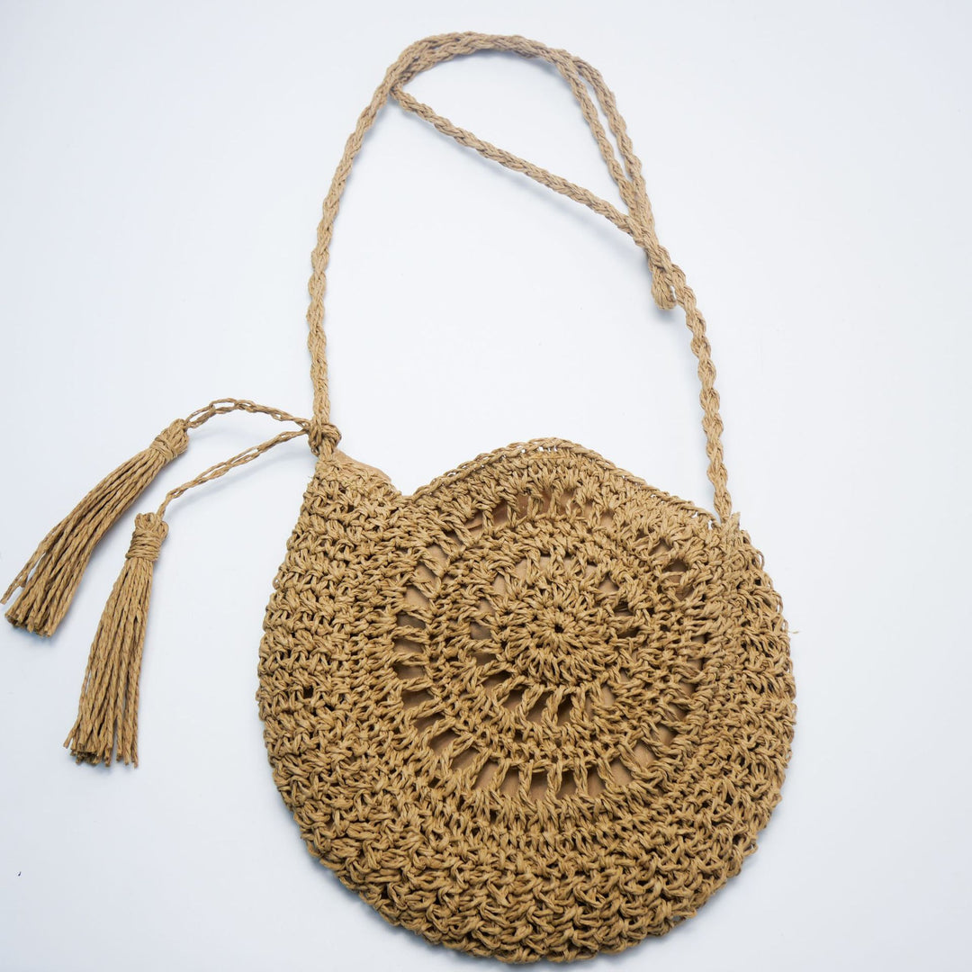 Hand-knotted shoulder bag with tassels Bowlift
