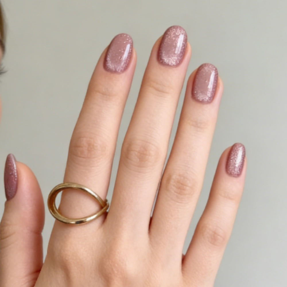 Sparkling Glitter Press-On Nails Bowlift
