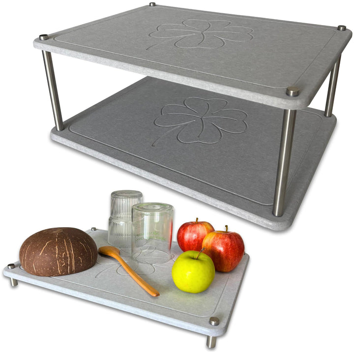 Two-Tier Stone Dish Drying Rack Bowlift