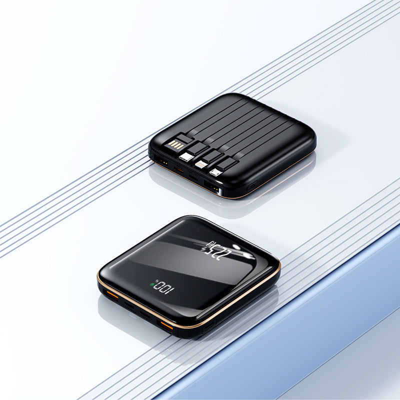 Portable power bank with innovative fast charging function and five-port design Bowlift